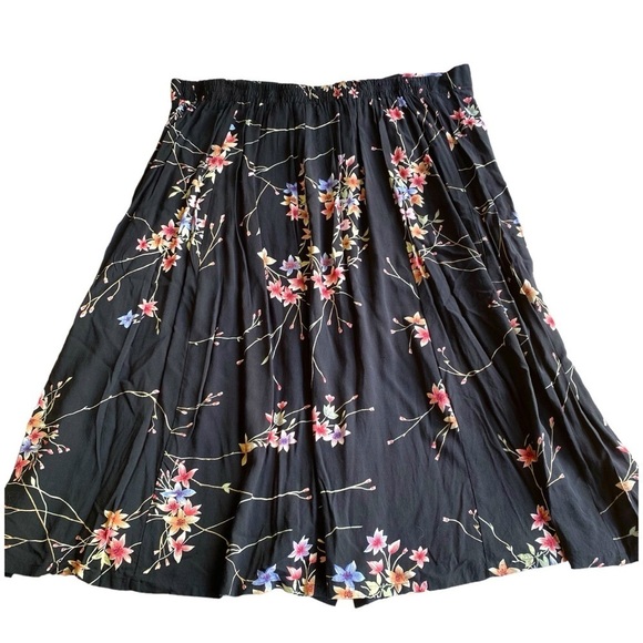 Sag Harbor Woman Floral Button Front MIDI Skirt Women’s Size 3X - Picture 4 of 9